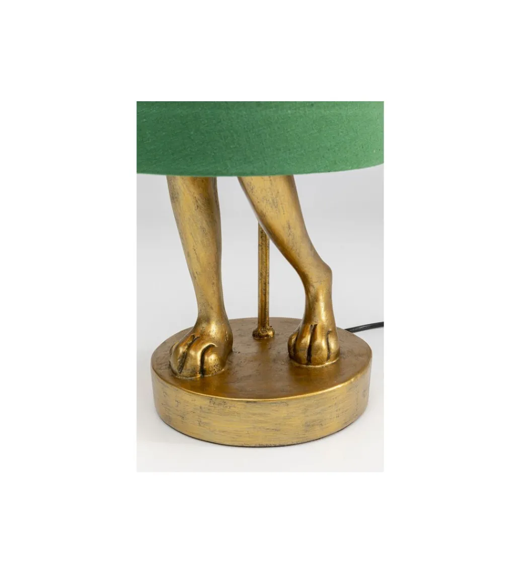 Lampa stołowa Animal Rabbit 68 cm złoto zielona*KDesign New