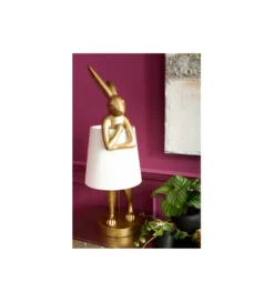 Lampa stołowa ANIMAL RABBIT 88 cm złoto biała*KDesign Hot