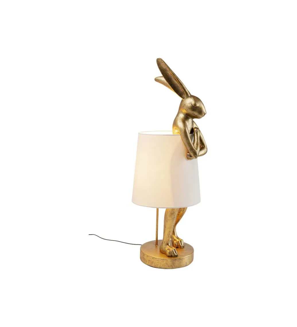 Lampa stołowa ANIMAL RABBIT 88 cm złoto biała*KDesign Hot