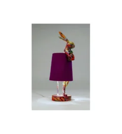 Lampa stołowa ANIMAL RABBIT 50 cm fioletowa*KDesign