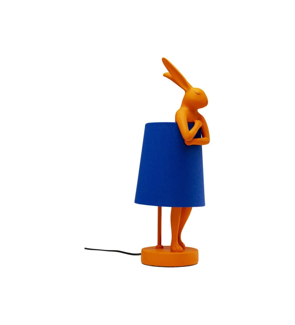 Lampa stołowa ANIMAL RABBIT 50 cm pomarańczowo niebieska*KDesign Sale