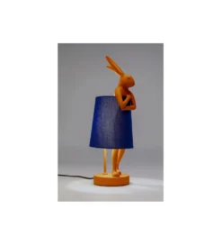 Lampa stołowa ANIMAL RABBIT 50 cm pomarańczowo niebieska*KDesign Sale