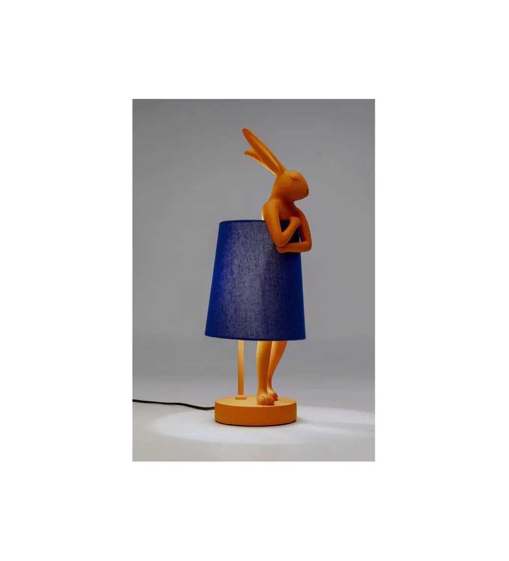 Lampa stołowa ANIMAL RABBIT 50 cm pomarańczowo niebieska*KDesign Sale