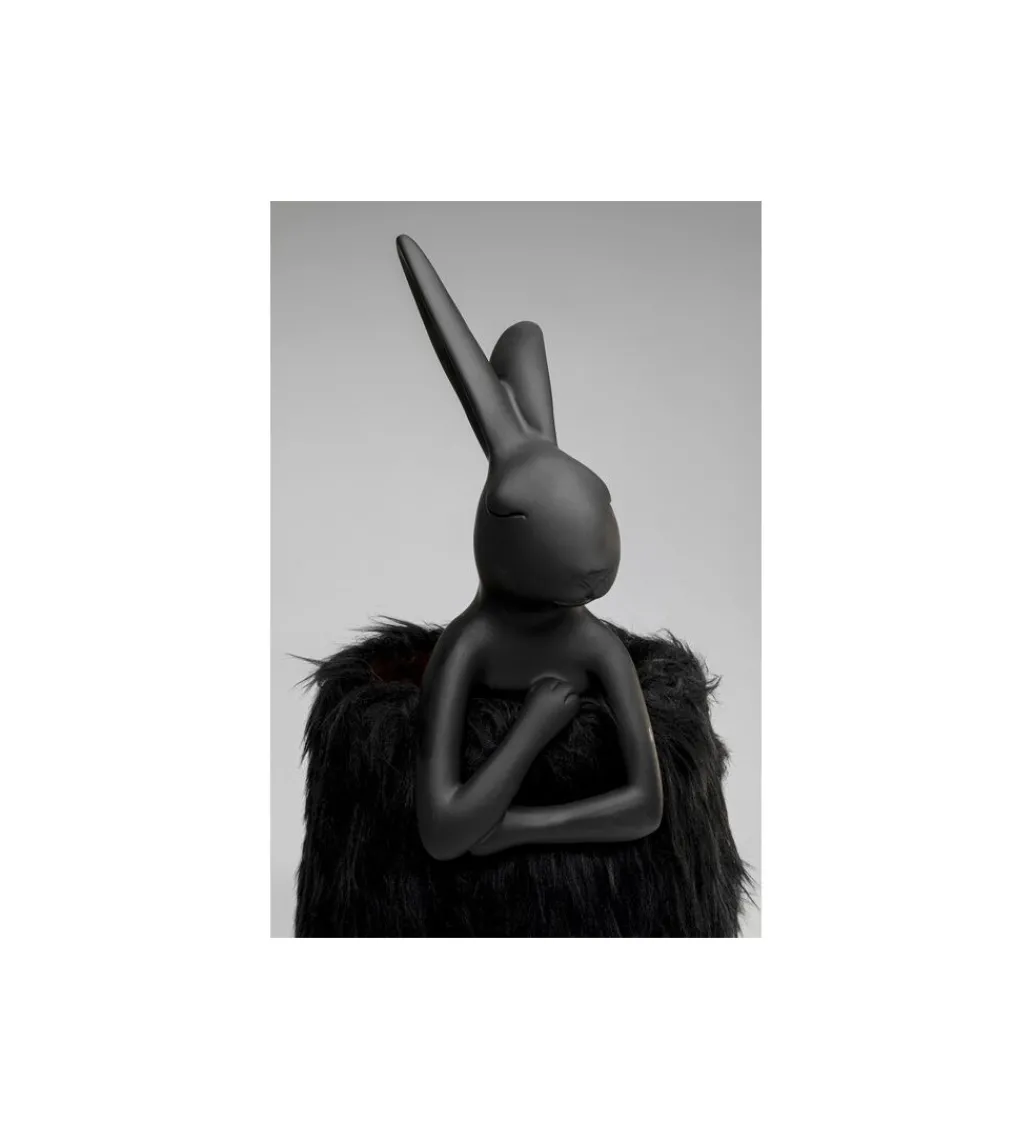 Lampa stołowa ANIMAL RABBIT FUR 68 cm czarna*KDesign Best
