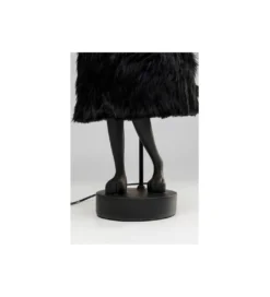 Lampa stołowa ANIMAL RABBIT FUR 68 cm czarna*KDesign Best