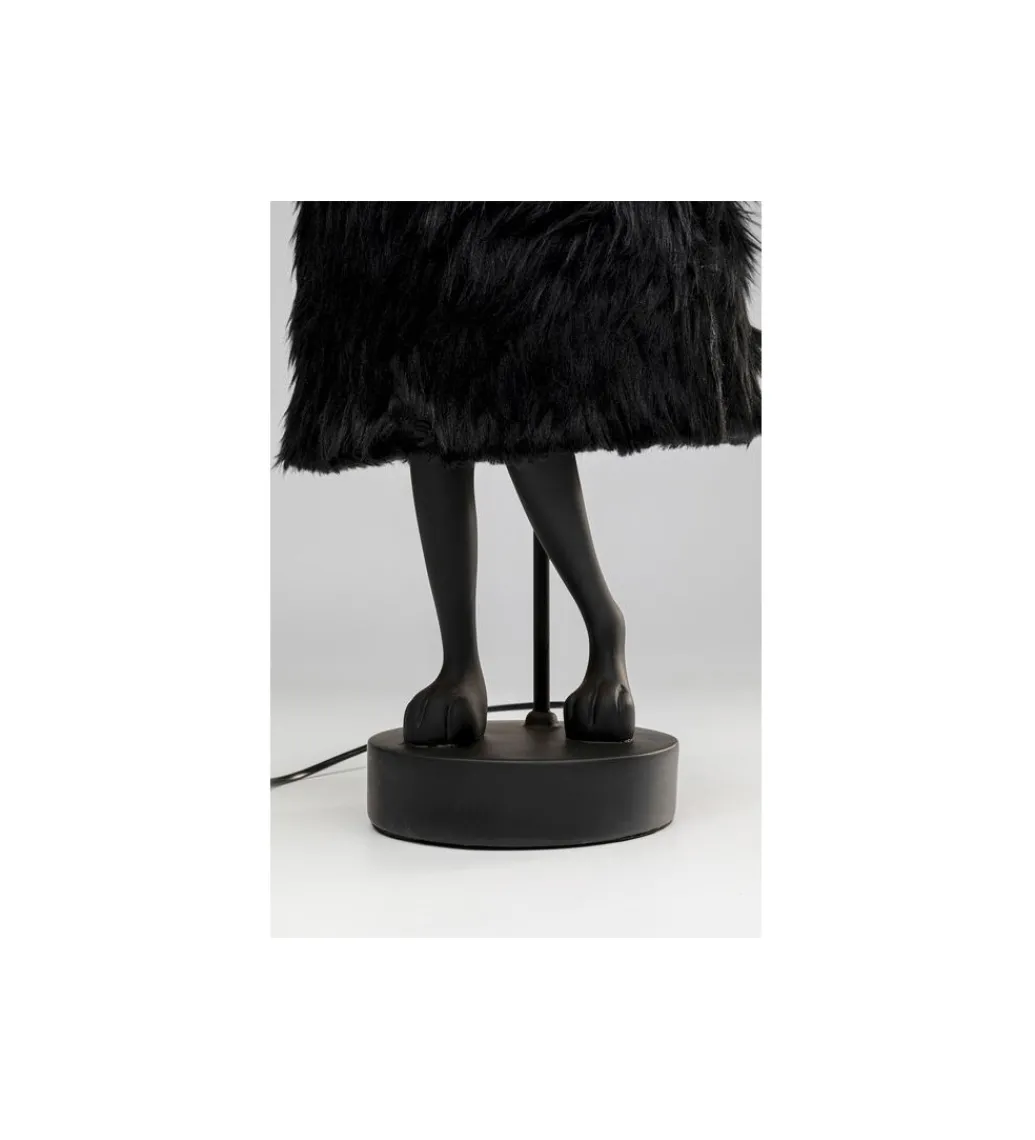 Lampa stołowa ANIMAL RABBIT FUR 68 cm czarna*KDesign Best