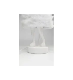 Lampa stołowa ANIMAL RABBIT FUR 68 cm srebrno biała*KDesign Hot