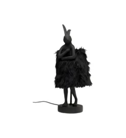 Lampa stołowa ANIMAL RABBIT FUR 50 cm czarno złota*KDesign Sale