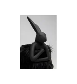Lampa stołowa ANIMAL RABBIT FUR 50 cm czarno złota*KDesign Sale