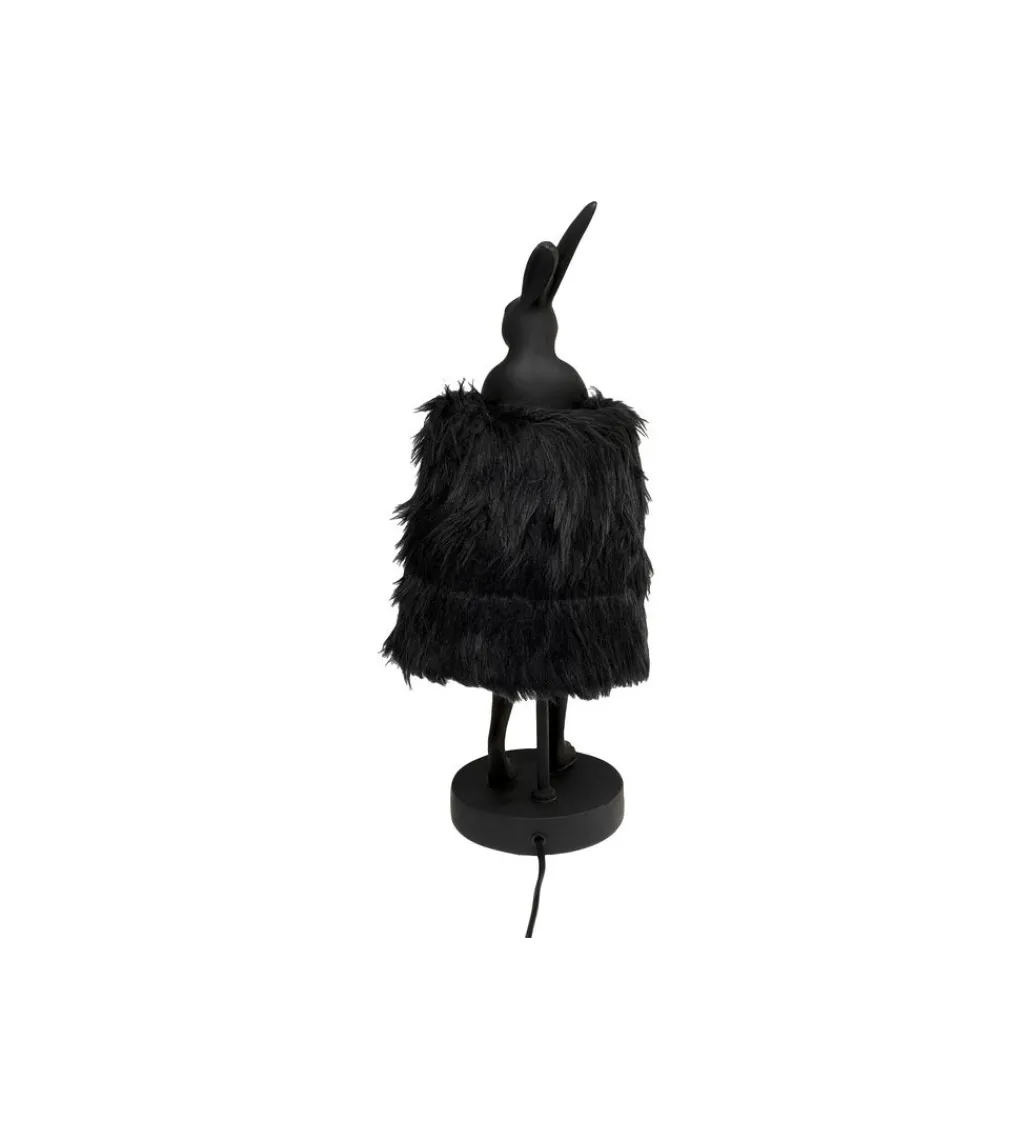 Lampa stołowa ANIMAL RABBIT FUR 50 cm czarno złota*KDesign Sale