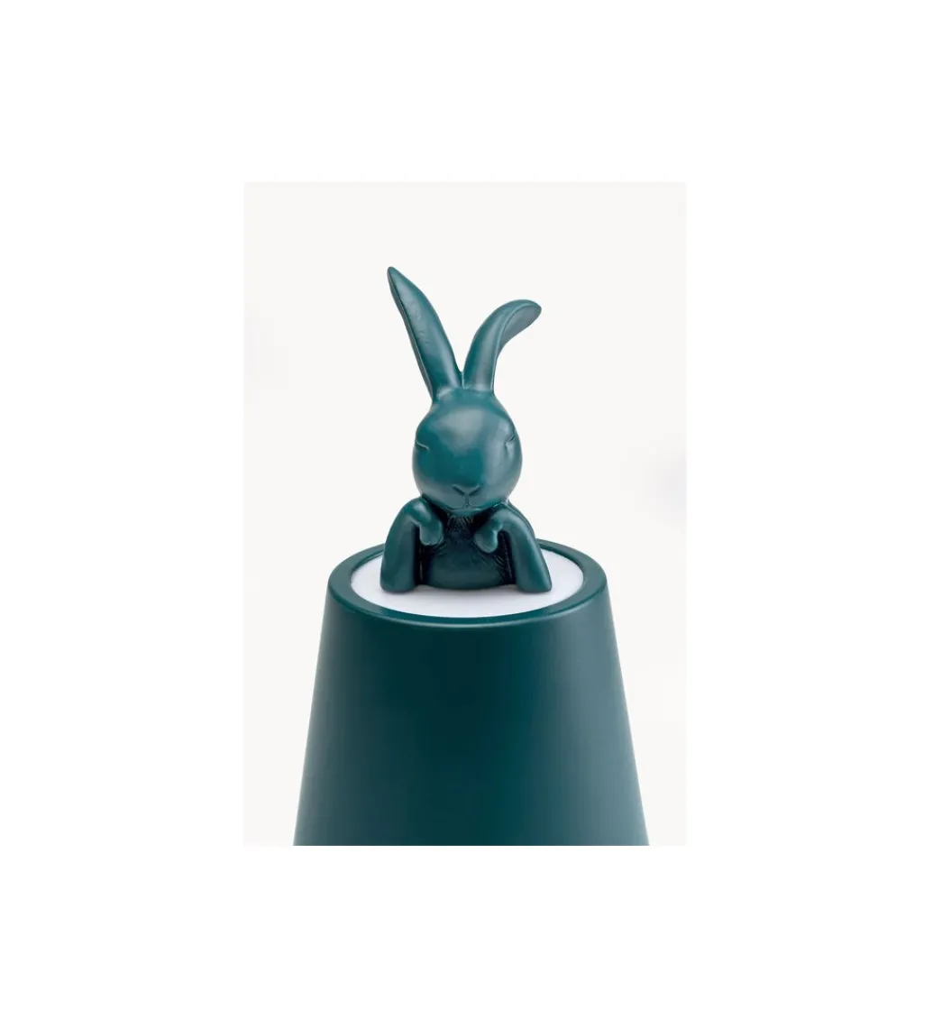 Lampa stołowa ANIMAL RABBIT LED 29 cm niebieska*KDesign Outlet