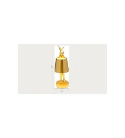 Lampa stołowa ANIMAL RABBIT LED 29 cm niebieska*KDesign Outlet