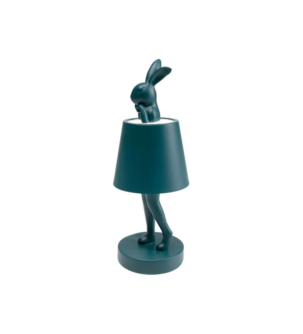 Lampa stołowa ANIMAL RABBIT LED 29 cm niebieska*KDesign Outlet