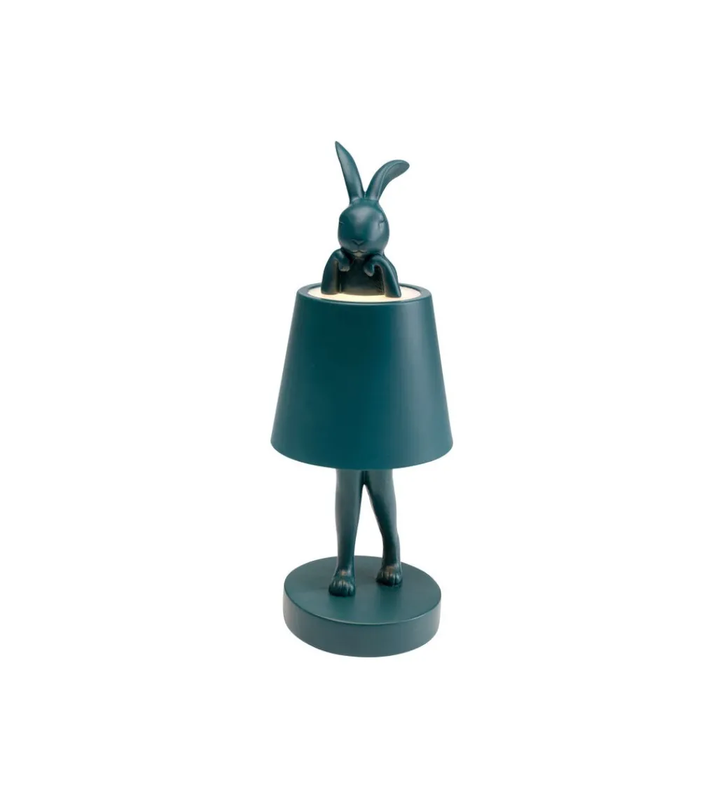 Lampa stołowa ANIMAL RABBIT LED 29 cm niebieska*KDesign Outlet