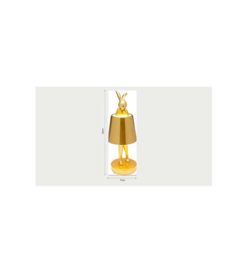 Lampa stołowa ANIMAL RABBIT LED 29 cm pomarańczowa*KDesign Hot