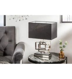 Lampa stołowa ARIZONA 56 cm srebrna*Invicta Interior New