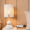 Lampa stołowa ATELIE 55 cm biała*Exclusivas Outlet