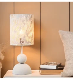 Lampa stołowa ATELIE 55 cm biała*Exclusivas Outlet