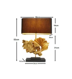 Lampa stołowa BETTA FISH 53 cm złota*KDesign Discount