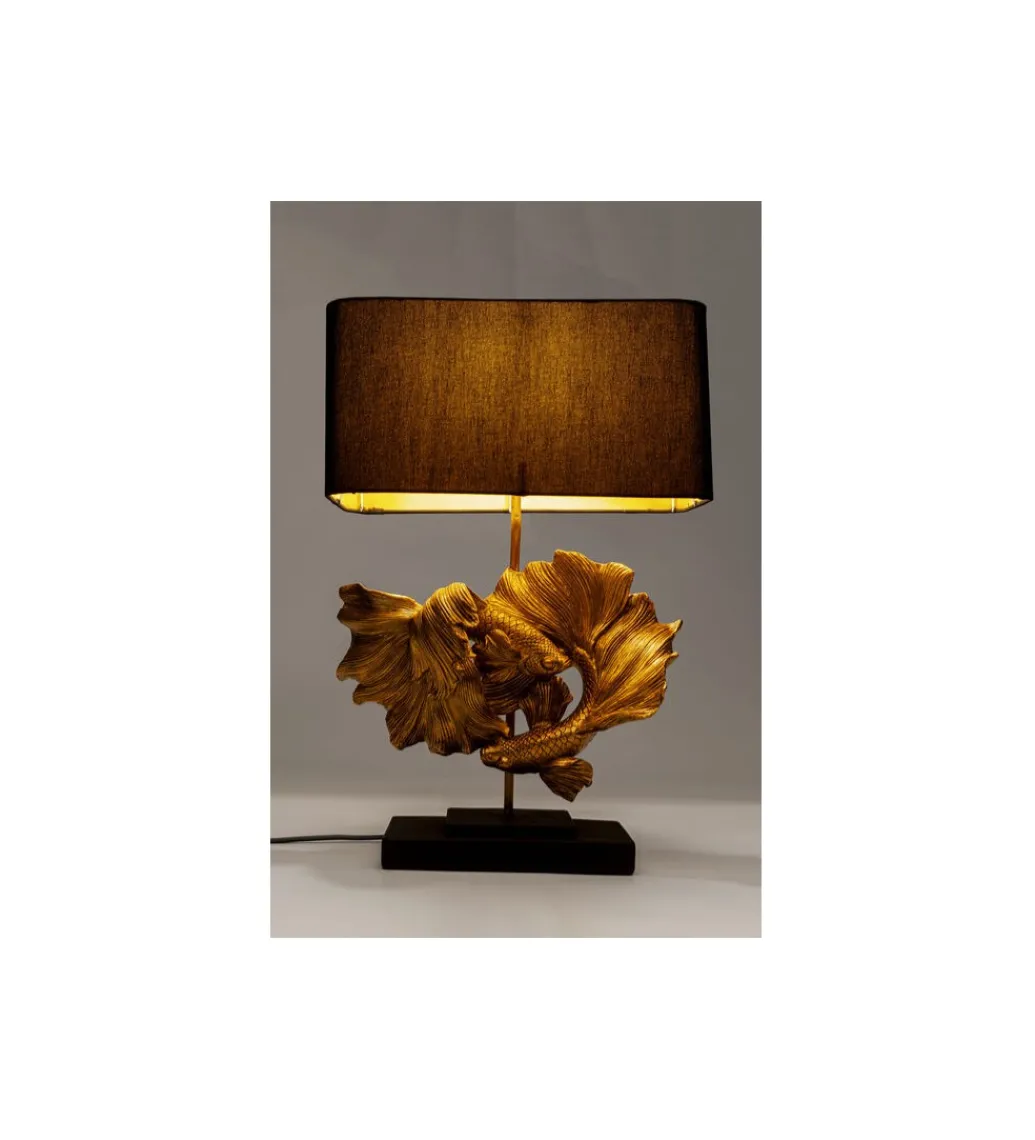 Lampa stołowa BETTA FISH 53 cm złota*KDesign Discount