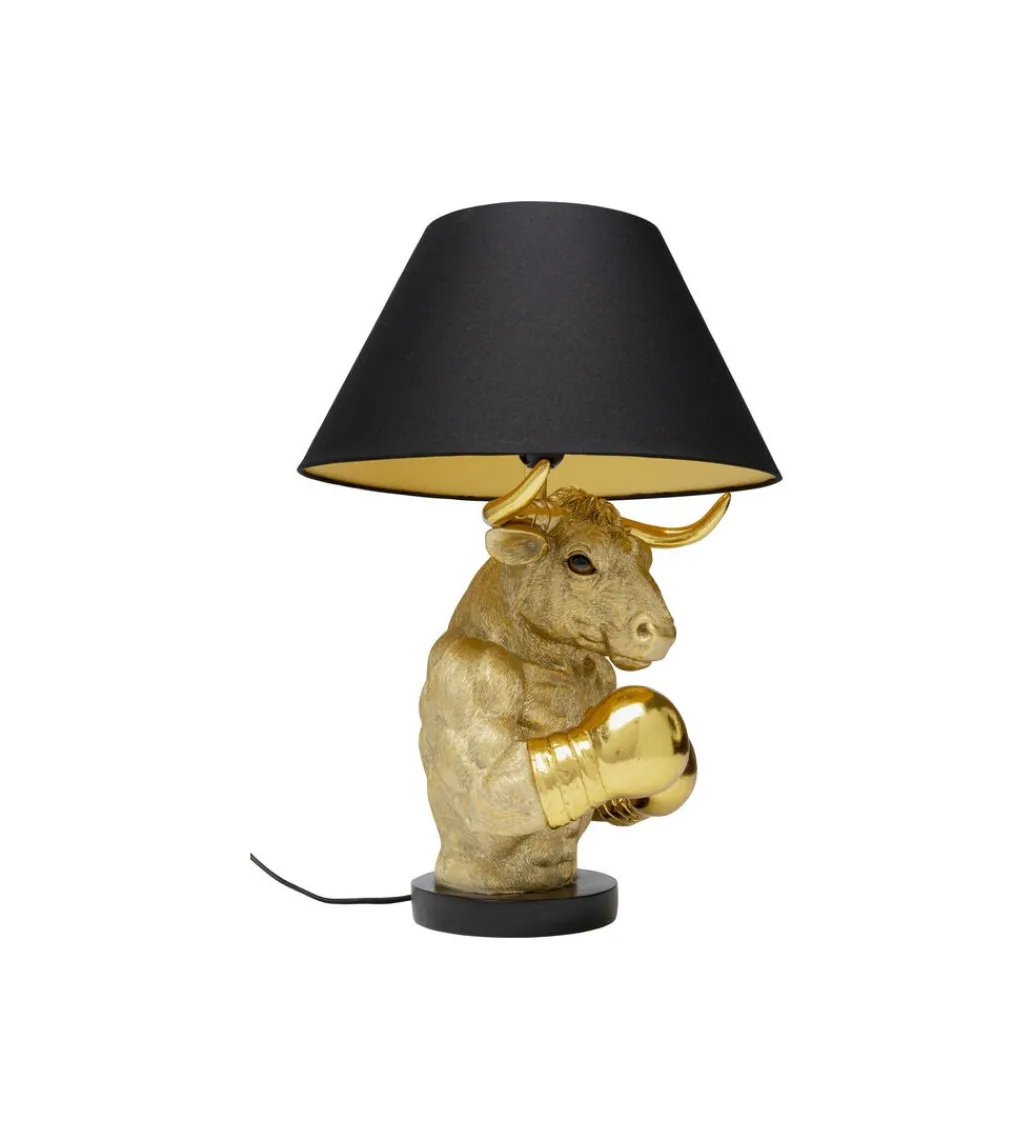 Lampa stołowa BOXER BULL 53 cm złota*KDesign New