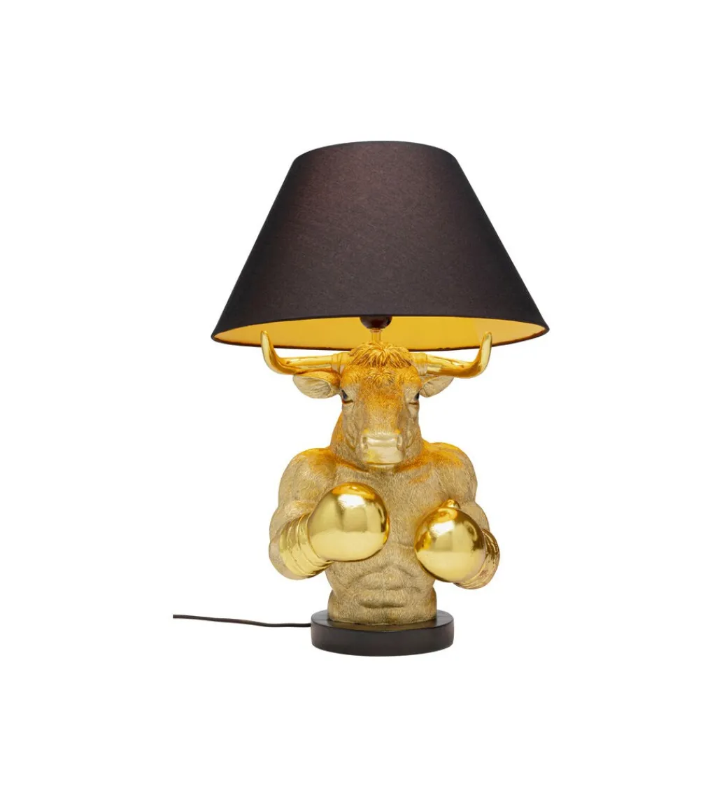 Lampa stołowa BOXER BULL 53 cm złota*KDesign New