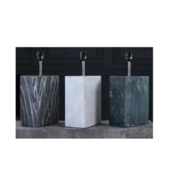 Lampa stołowa BRANDE 55 cm marmur biała*Invicta Interior