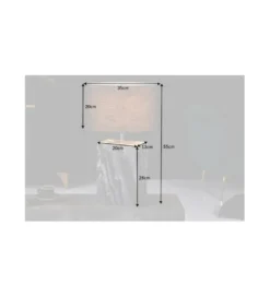 Lampa stołowa BRANDE 55 cm marmur czarna*Invicta Interior Hot
