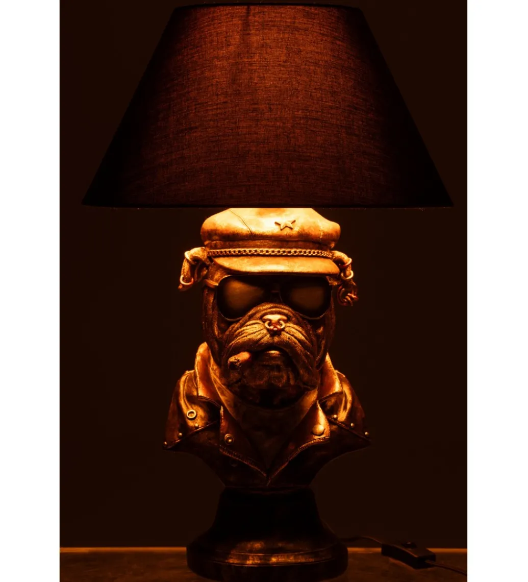 Lampa stołowa BULLDOG 57 cm antyczny brąz*J-Line Best
