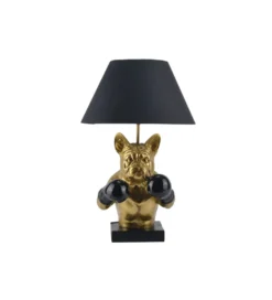 Lampa stołowa BULLDOG 55 cm złota czarna*Invicta Interior