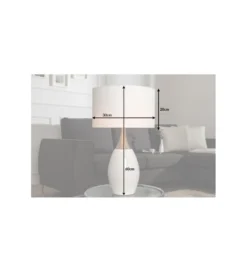 Lampa stołowa Carla 60 cm biała*Invicta Interior Hot