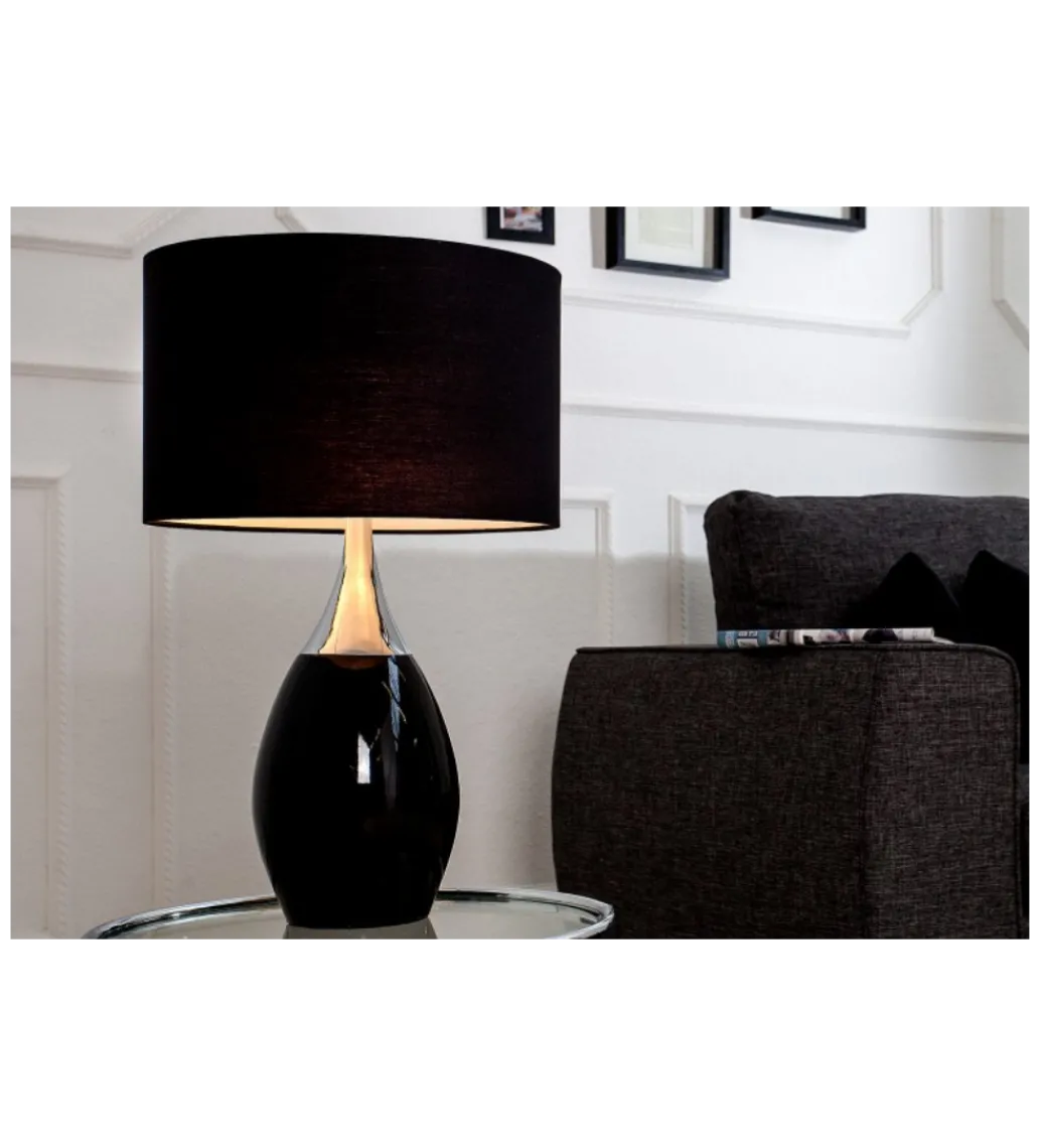 Lampa stołowa Carla 60 cm czarna*Invicta Interior Discount