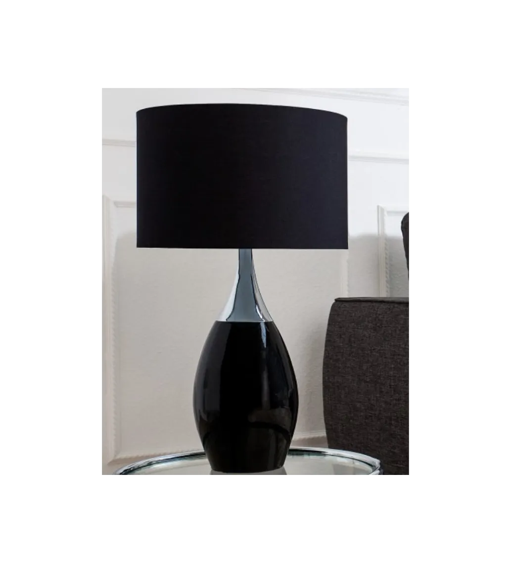 Lampa stołowa Carla 60 cm czarna*Invicta Interior Discount