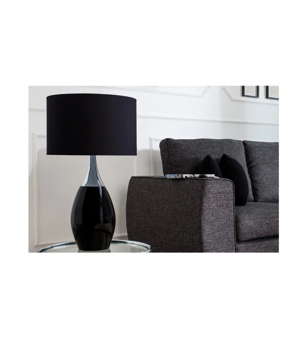 Lampa stołowa Carla 60 cm czarna*Invicta Interior Discount