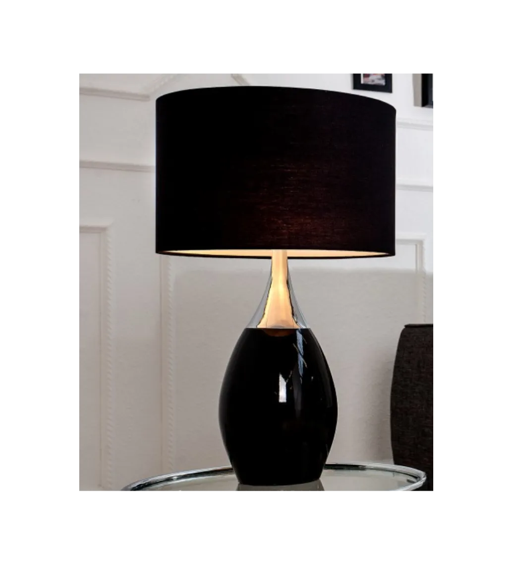 Lampa stołowa Carla 60 cm czarna*Invicta Interior Discount