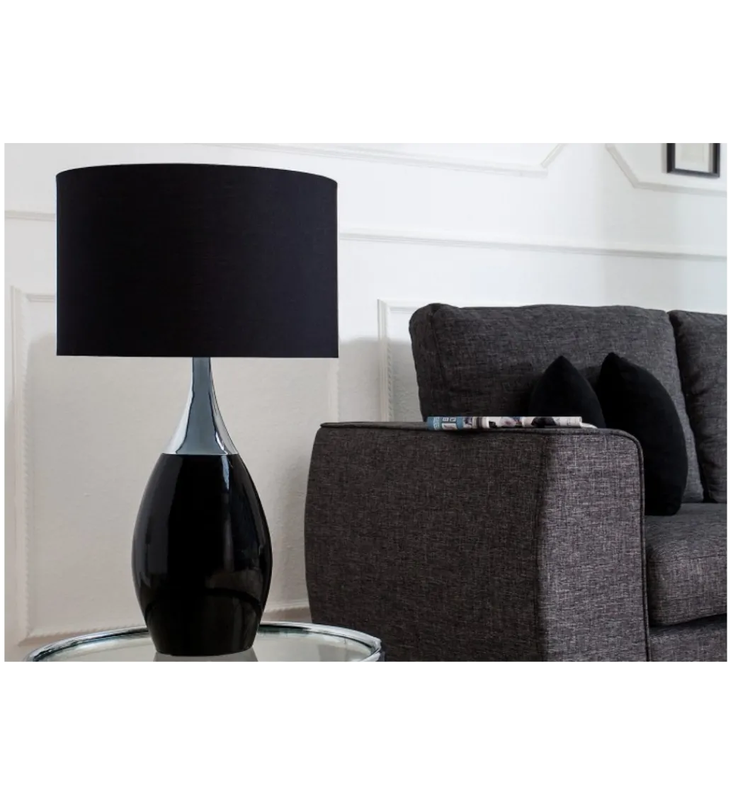 Lampa stołowa Carla 60 cm czarna*Invicta Interior Discount