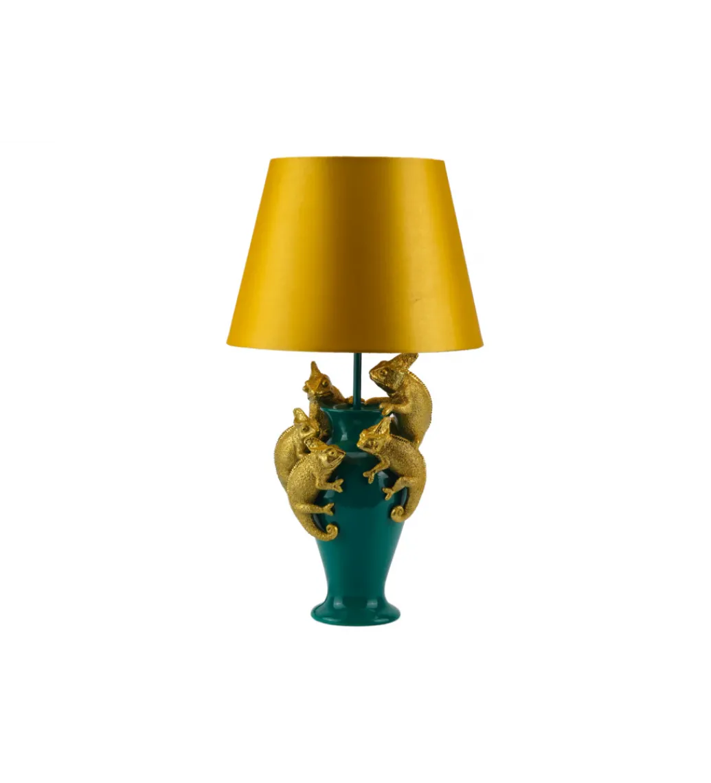 Lampa stołowa CHAMELEON 55 cm złoto zielona*Invicta Interior New