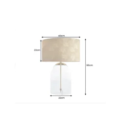 Lampa stołowa CLASSICO 55 cm szkło złoty*Invicta Interior Discount