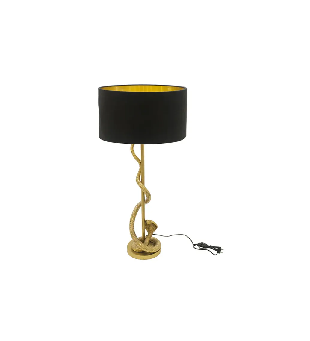 Lampa stołowa COBRA 110 cm czarna złota*Invicta Interior Outlet