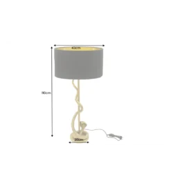 Lampa stołowa COBRA 110 cm czarna złota*Invicta Interior Outlet