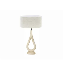 Lampa stołowa CRONOS 40 cm drewno mango*Imeri Hot