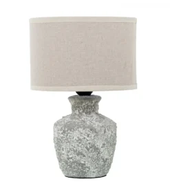 Lampa stołowa DADET 28 cm ceramika antyczna biała*Exclusivas Discount