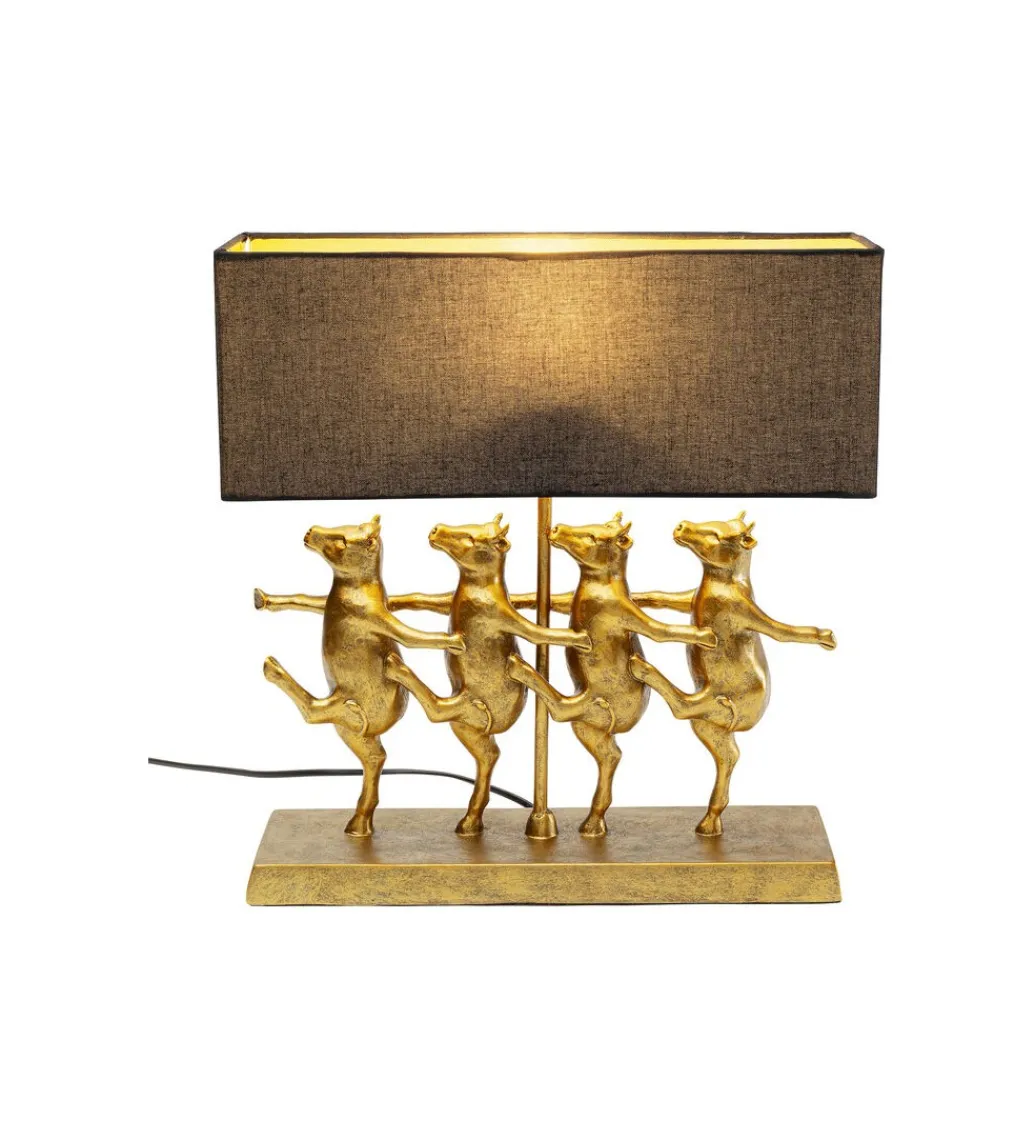 Lampa stołowa DANCING COWS złota*KDesign Hot