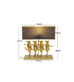 Lampa stołowa DANCING COWS złota*KDesign Hot