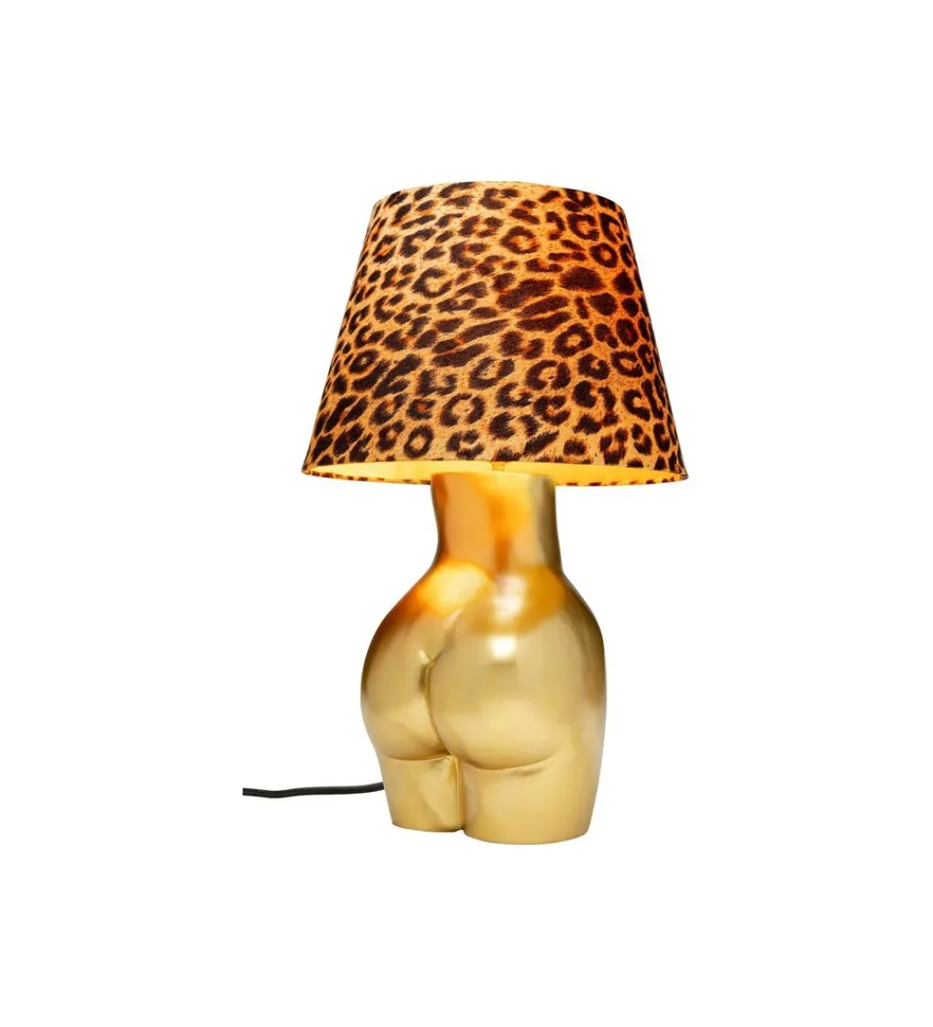 Lampa stołowa DONNA LEO 48 cm złota*KDesign Discount