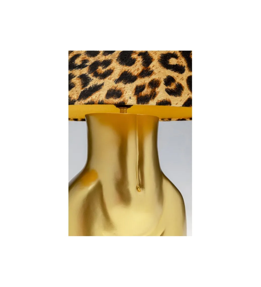 Lampa stołowa DONNA LEO 48 cm złota*KDesign Discount