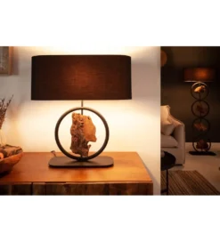 Lampa stołowa Elit 55 cm czarna*Invicta Interior - przedsprzedaż