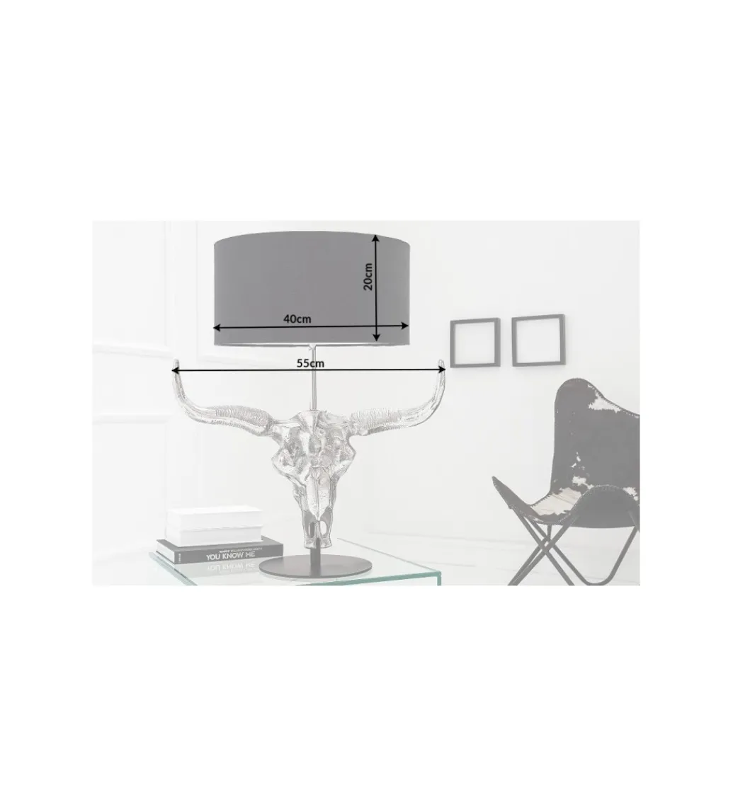 Lampa stołowa El Toro 68cm czarna*Invicta Interior Outlet