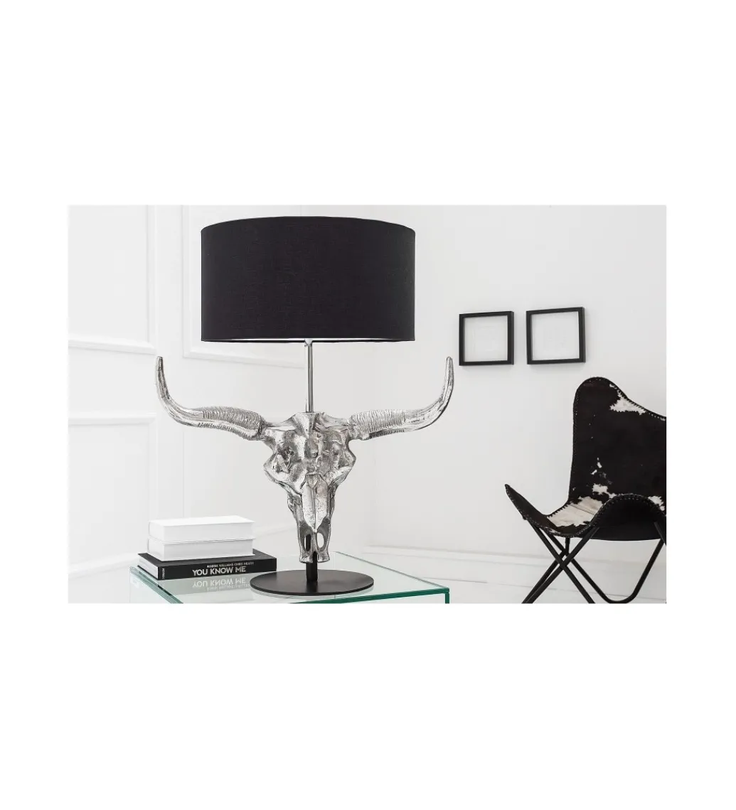 Lampa stołowa El Toro 68cm czarna*Invicta Interior Outlet