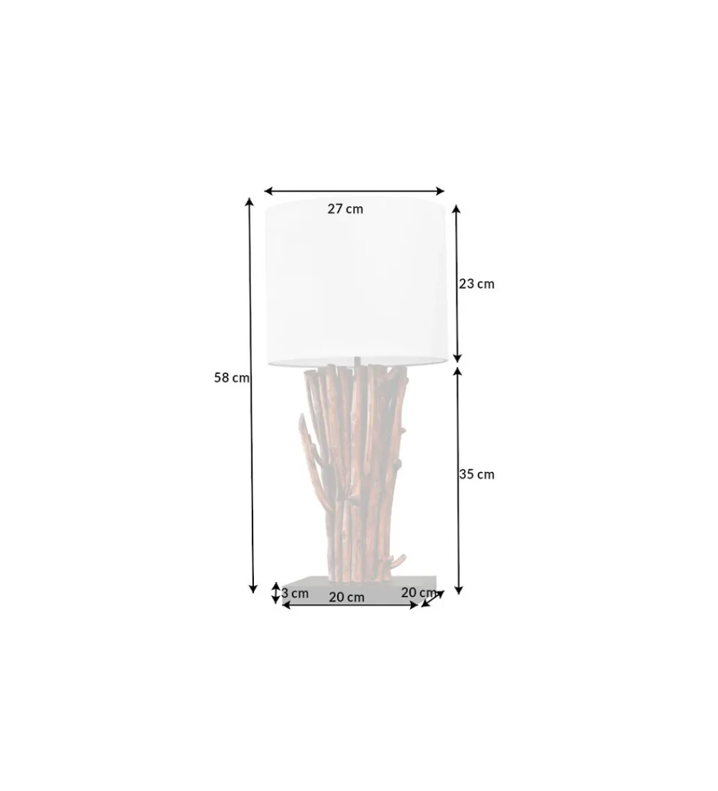 Lampa stołowa EUPHORIA 60 cm naturalna*Invicta Interior Online